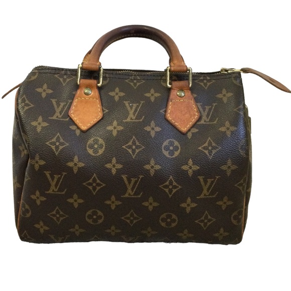 Louis Vuitton Bags Authentic Louis Vuitton Brown Leather Speedy 25